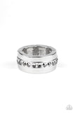 Reigning Champ - Silver Ring - Paparazzi Accessories Ring Bedazzle Me Pretty Mobile Fashion Boutique