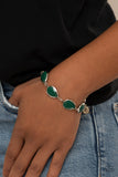 REIGNy Days - Green Bracelet - Paparazzi Accessories Bracelet Bedazzle Me Pretty Mobile Fashion Boutique