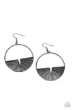 Reimagined Refinement - Black Earrings - Paparazzi Accessories Earrings Bedazzle Me Pretty Mobile Fashion Boutique