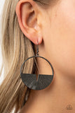 Reimagined Refinement - Black Earrings - Paparazzi Accessories Earrings Bedazzle Me Pretty Mobile Fashion Boutique