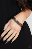 Relic Raider - Gold Mens Bracelet - Paparazzi Accessories Mens Bracelet Bedazzle Me Pretty Mobile Fashion Boutique