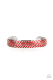 Relic Raider - Red Mens Bracelet - Paparazzi Accessories Mens Bracelet Bedazzle Me Pretty Mobile Fashion Boutique