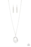 Relic Redux - Silver Necklace - Paparazzi Accessories Necklace Bedazzle Me Pretty Mobile Fashion Boutique