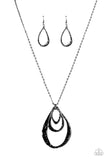 Relic Renaissance - Black Necklace - Paparazzi Accessories Necklace Bedazzle Me Pretty Mobile Fashion Boutique