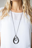 Relic Renaissance - Black Necklace - Paparazzi Accessories Necklace Bedazzle Me Pretty Mobile Fashion Boutique