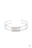 Remarkably Cute and Resolute - White Bracelet - Paparazzi Accessories Bracelet Bedazzle Me Pretty Mobile Fashion Boutique