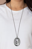 Renegade Ripples - Black Necklace - Paparazzi Accessories Necklace Bedazzle Me Pretty Mobile Fashion Boutique