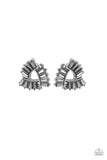 Renegade Shimmer - Silver Earrings - Paparazzi Accessories Earrings Bedazzle Me Pretty Mobile Fashion Boutique