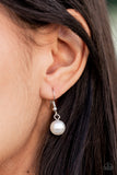 Renown Refinement - White Necklace - Paparazzi Accessories Necklace Bedazzle Me Pretty Mobile Fashion Boutique