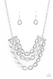 Repeat After Me - Silver Necklace - Paparazzi Accessories Necklace Bedazzle Me Pretty Mobile Fashion Boutique