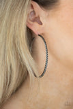 Resist The Twist - Black Earrings - Paparazzi Accessories Earrings Bedazzle Me Pretty Mobile Fashion Boutique