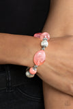 Resort Ritz - Orange Bracelet - Paparazzi Accessories Bracelet Bedazzle Me Pretty Mobile Fashion Boutique