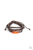 Rest Easy - Orange Bracelet - Paparazzi Accessories Bracelet Bedazzle Me Pretty Mobile Fashion Boutique
