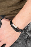 Rest Easy - White Bracelet - Paparazzi Accessories Bracelet Bedazzle Me Pretty Mobile Fashion Boutique