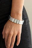 Retro Effect - Silver Bracelet - Paparazzi Accessories Bracelet Bedazzle Me Pretty Mobile Fashion Boutique