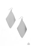 Retro Rally - Silver Earrings - Paparazzi Accessories Earrings Bedazzle Me Pretty Mobile Fashion Boutique