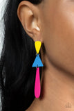 Retro Redux - Multi Post Earrings - Paparazzi Accessories Post Earrings FS-Bedazzle Me Pretty Mobile Fashion Boutique
