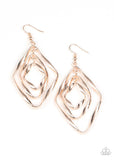 Retro Resplendence - Gold Earrings - Paparazzi Accessories Earrings Bedazzle Me Pretty Mobile Fashion Boutique