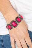 Retro Rodeo - Pink Bracelet - Paparazzi Accessories Bracelet Bedazzle Me Pretty Mobile Fashion Boutique