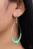 Retro Rural - Green Earrings - Paparazzi Accessories Earrings Bedazzle Me Pretty Mobile Fashion Boutique