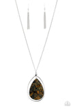 Retrograde Radiance - Multi Brown Necklace - Paparazzi Accessories Necklace Bedazzle Me Pretty Mobile Fashion Boutique