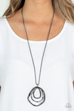 Revamped Relic - Black Necklace - Paparazzi Accessories Necklace Bedazzle Me Pretty Mobile Fashion Boutique