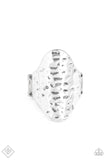 Revamped Ripple - Silver Ring - Paparazzi Accessories Ring Bedazzle Me Pretty Mobile Fashion Boutique