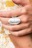 Revamped Ripple - Silver Ring - Paparazzi Accessories Ring Bedazzle Me Pretty Mobile Fashion Boutique