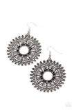 Revel in Radiance - Black Earrings - Paparazzi Accessories Earrings Bedazzle Me Pretty Mobile Fashion Boutique