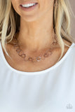 Revolutionary Radiance - Copper Necklace - Paparazzi Accessories Necklace Bedazzle Me Pretty Mobile Fashion Boutique
