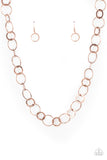Revolutionary Radiance - Copper Necklace - Paparazzi Accessories Necklace Bedazzle Me Pretty Mobile Fashion Boutique