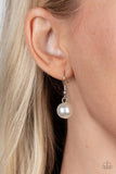 Revolving Refinement - White Necklace - Paparazzi Accessories Necklace Bedazzle Me Pretty Mobile Fashion Boutique