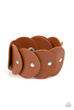 Rhapsodic Roundup - Brown Bracelet - Paparazzi Accessories Bracelet Bedazzle Me Pretty Mobile Fashion Boutique
