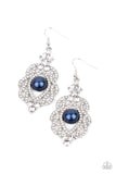 Rhinestone Renaissance - Blue Earrings - Paparazzi Accessories Earrings Bedazzle Me Pretty Mobile Fashion Boutique