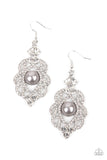 Rhinestone Renaissance - Silver Earrings - Paparazzi Accessories Earrings Bedazzle Me Pretty Mobile Fashion Boutique