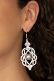 Rhinestone Renaissance - Silver Earrings - Paparazzi Accessories Earrings Bedazzle Me Pretty Mobile Fashion Boutique