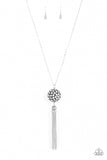 Rhinestone Revolution - White Necklace - Paparazzi Accessories Necklace Bedazzle Me Pretty Mobile Fashion Boutique