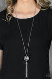 Rhinestone Revolution - White Necklace - Paparazzi Accessories Necklace Bedazzle Me Pretty Mobile Fashion Boutique