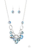 Rhinestone River - Blue Necklace - Paparazzi Accessories Necklace Bedazzle Me Pretty Mobile Fashion Boutique
