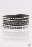 Rhinestone Rocker - Silver Bracelet - Paparazzi Accessories Bracelet Bedazzle Me Pretty Mobile Fashion Boutique