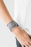 Rhinestone Rumble - Blue Bracelet - Paparazzi Accessories Bracelet Bedazzle Me Pretty Mobile Fashion Boutique