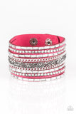 Rhinestone Rumble - Pink Bracelet - Paparazzi Accessories Bracelet Bedazzle Me Pretty Mobile Fashion Boutique