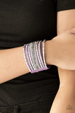 Rhinestone Rumble - Purple Bracelet - Paparazzi Accessories Bracelet Bedazzle Me Pretty Mobile Fashion Boutique