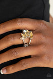 Rhinestone Stunner - Brown Ring - Paparazzi Accessories Ring Bedazzle Me Pretty Mobile Fashion Boutique