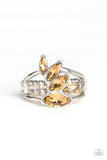 Rhinestone Stunner - Brown Ring - Paparazzi Accessories Ring Bedazzle Me Pretty Mobile Fashion Boutique