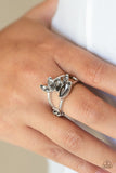 Rhinestone Stunner - Silver Ring - Paparazzi Accessories Ring Bedazzle Me Pretty Mobile Fashion Boutique