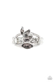 Rhinestone Stunner - Silver Ring - Paparazzi Accessories Ring Bedazzle Me Pretty Mobile Fashion Boutique