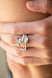 Rhinestone Stunner - White Ring - Paparazzi Accessories Ring Bedazzle Me Pretty Mobile Fashion Boutique