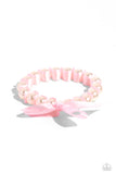 Ribbon Rarity - Pink Bracelet - Paparazzi Accessories Bracelet Bedazzle Me Pretty Mobile Fashion Boutique