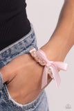 Ribbon Rarity - Pink Bracelet - Paparazzi Accessories Bracelet Bedazzle Me Pretty Mobile Fashion Boutique
